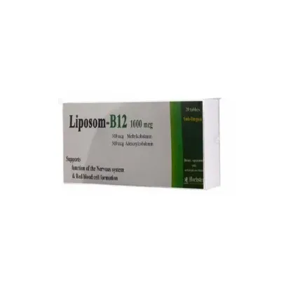 Picture of LIPOSOM-B12 1000 MCG 20 SUBLINGUAL TABS.