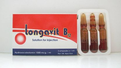 Picture of LONGAVIT B12 1MG/ML 3 AMP. FOR IM INJ.