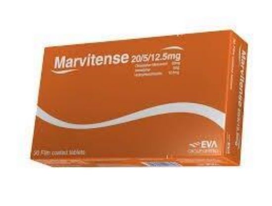 Picture of MARVITENSE 20/5/12.5MG 30 F.C. TABS.
