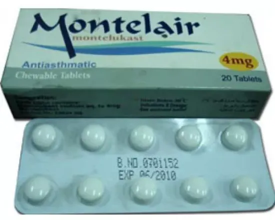 Picture of MONTELAIR 4 MG 20 CHEWABLE TAB.