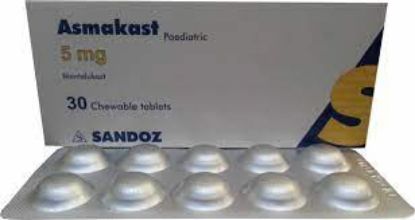Picture of ASMAKAST 5 MG 30 CHEWABLE TABS.