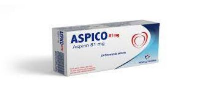 Picture of ASPICO 81MG 30 CHEWABLE TABS.