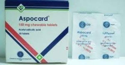 Picture of ASPOCARD 150MG 20 CHEW. TAB.