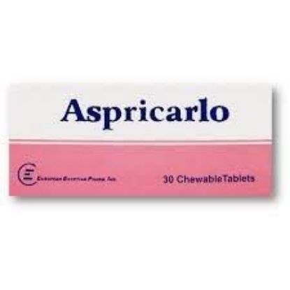 Picture of ASPRICARLO 81MG 30 CHEWABLE TABS.