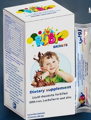Picture of RUBY LIQUID CHOCOLATE 10 SACHETS*10 GM