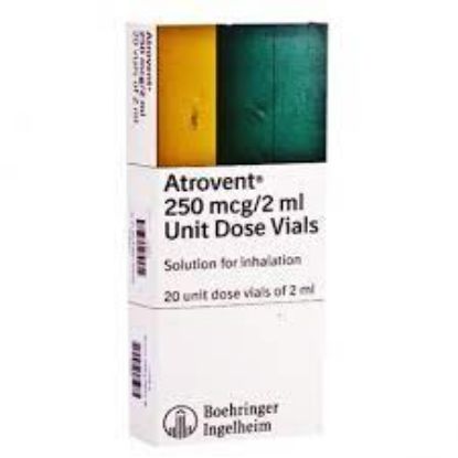 Picture of ATROVENT 250MCG/2ML 20 UNIT DOSE VIAL.
