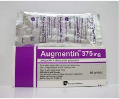 Picture of AUGMENTIN 375 MG 10 TABS.