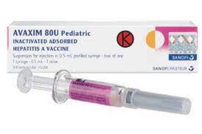 Picture of AVAXIM PEDIATRIC 80 ANTIGEN UNIT/0.5ML PREF.SYRINGE