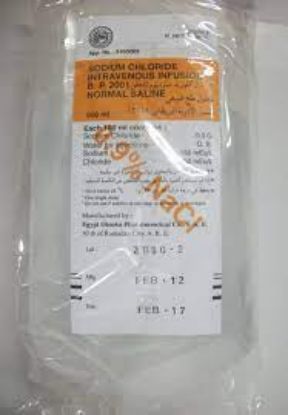 Picture of SODIUM CHLORIDE 0.9% (EL NASR) I.V. INF. 500 ML (RUBBER CAP)