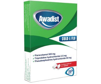 Picture of AWADIST COLD & FLU 20 F.C. TABS.
