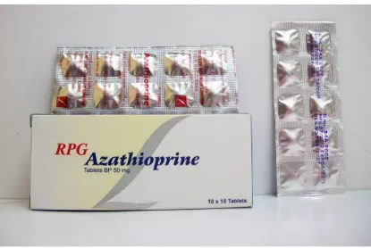 Picture of AZATHIOPRINE 50 MG 100 TABS.