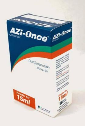 Picture of AZI-ONCE 200MG/5ML SUSP. 15ML
