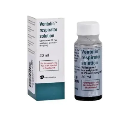 Picture of VENTOLIN 0.5% RESPIRATOR SOLUTION 20 ML