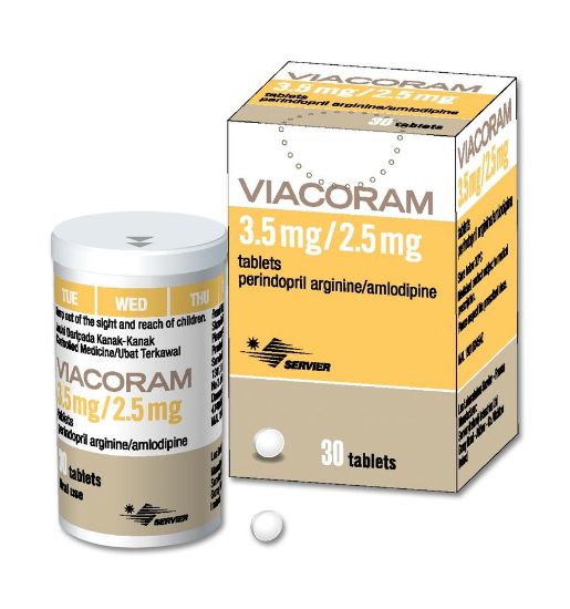 Picture of VIACORAM 3.5/2.5 MG 15 TABS.