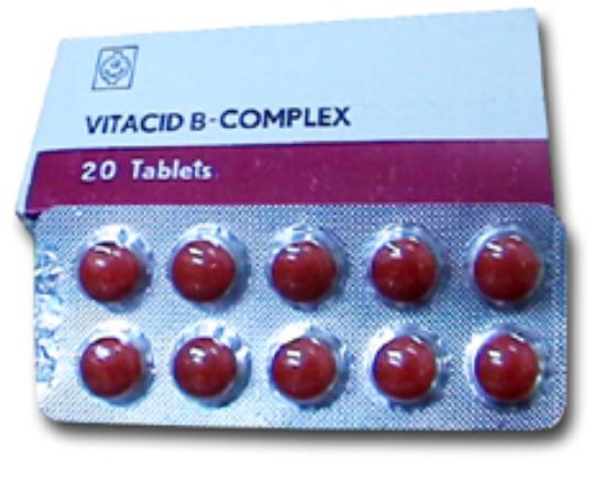 Picture of VITACID B COMPLEX 20 TABS.