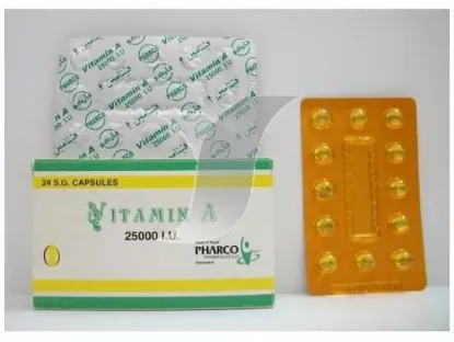 Picture of VITAMIN A 25000 I.U.SOFT GELATIN 24CAPS.