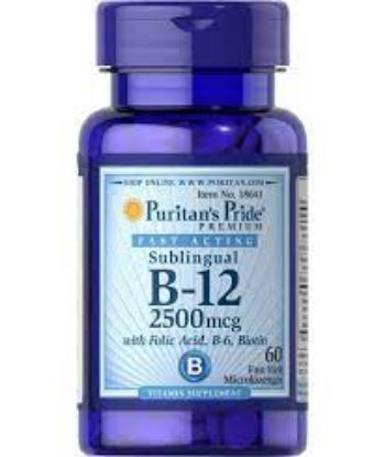 Picture of VITAMIN B-12 2500 MCG 60 SUBLINGUAL MICROLOZENGES