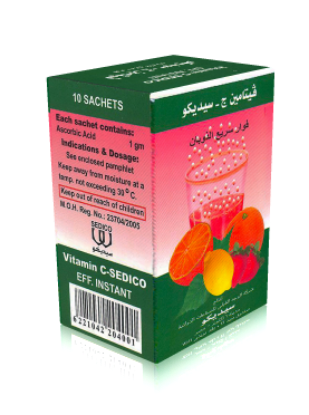 Picture of VITAMIN C SEDICO 1G 10 EFF. SACHETS