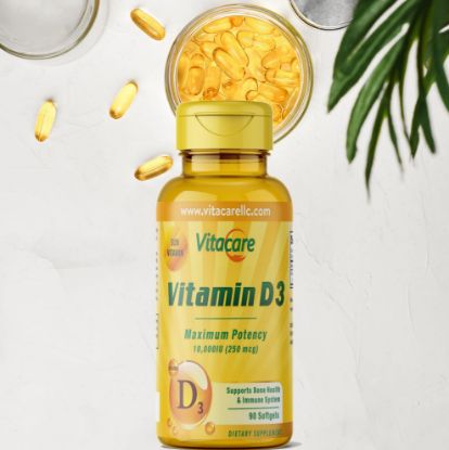 Picture of VITAMIN D3 10.000 IU 90 SOFTGELS (VITACARE)