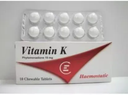 Picture of VITAMIN K 10MG 10 CHEWABLE TAB.