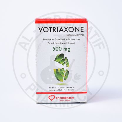 Picture of VOTRIAXONE 500 MG I.M VIAL