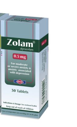 Picture of ZOLAM 0.5 MG 30 TABS.