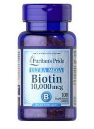 Picture of BIOTIN 10.000 MCG 100 SOFTGELS (PURITANS PRIDE)