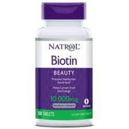 Picture of BIOTIN 10.000 MCG 100 TABS. (NATROL)