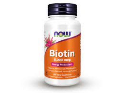 Picture of BIOTIN 5000 MCG 60 VEG. CAPS. (NOW)