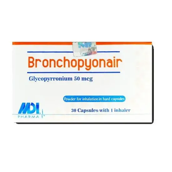 Picture of BRONCHOPYONAIR 50 MCG 30 CAPS. FOR INH.+INHALER