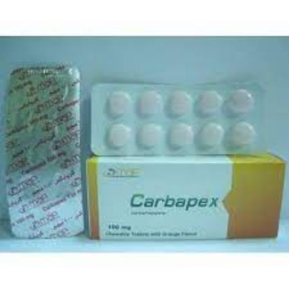 Picture of CARBAPEX 100 MG 30 CHEWABLE TABS.