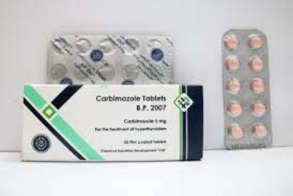 Picture of CARBIMAZOLE B.P 2007 5 MG 50 F.C. TABS.