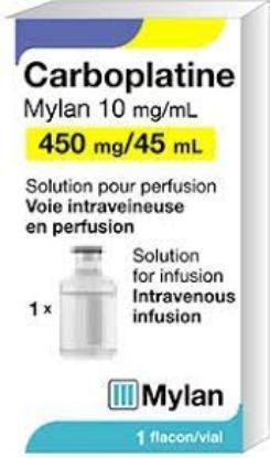 Picture of CARBOPLATINE-MYLAN 450MG/45ML VIAL