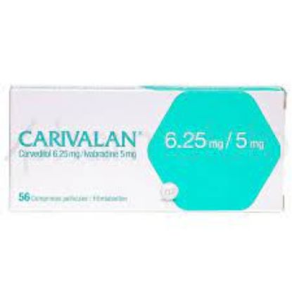 Picture of CARIVALAN 6.25/5MG 28 F.C. TABS.