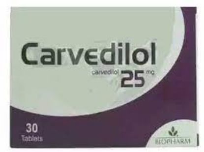 Picture of CARVEDILOL 25MG 30 TAB