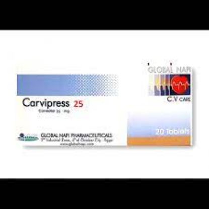 Picture of CARVIPRESS 25MG 20 SCORED TAB.