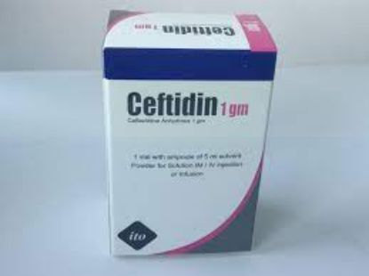 Picture of CEFTIDIN 1 GM VIAL FOR IM./IV. INJ. OR INF.