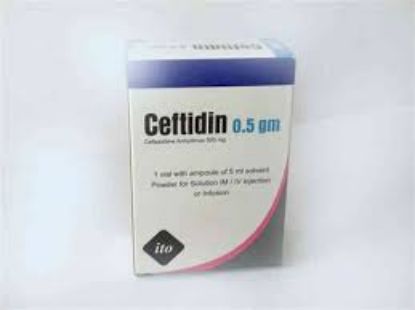 Picture of CEFTIDIN 500MG VIAL FOR IM./IV. INJ. OR INF.