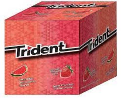 Picture of Trident Gum With Strawberry Flavour Slabs X(12 Pieces)