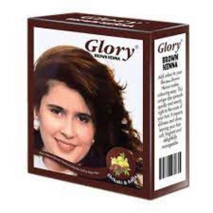Picture of Glory Henna For Soft & Silky Hair Sachet 10 Gm Brown 6 Sachets