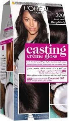 Picture of L'Oreal Paris Casting Creme Gloss Semi-Permanent Hair Colour - 200 Ebony Black