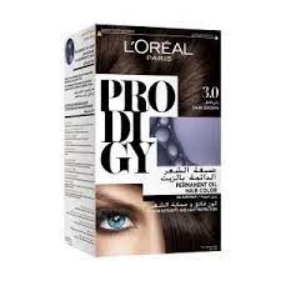 Picture of L'Oreal Paris Prodigy Hair Colour Ammonia Free 0.3 Brown Black
