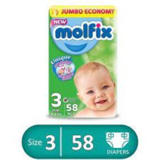 Picture of Pampers Baby-Dry Diapers, Size 3, Medium, 6-10kg, 58 Count