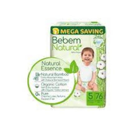 Picture of Bebem Natural Junior Baby Diapers, Size 5-84 Pieces