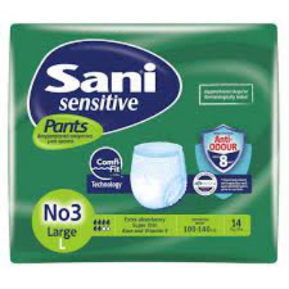 Picture of Sani Sensitive Adult Diapers Pants Size Small 14 Pieces