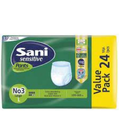 Picture of Sani Sensitive Adult Diapers Pants Size Large 24 Pieces