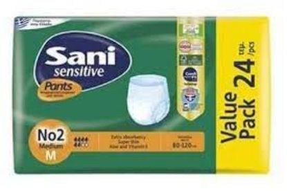 Picture of Sani Sensitive Adult Diapers Pants Size Medium 24 Pieces