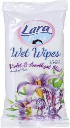 Picture of Lara Fresh Alcohol Free Wet Wipes 15 Pieces