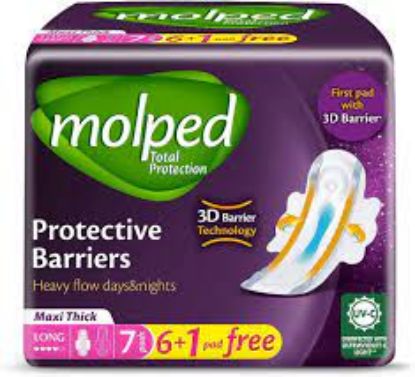 Picture of Molped Extra Hygiene - Single Pack - Extra Long - 7 Pads