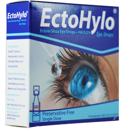 Picture of ECTOHYLO EYE DROPS 0.35ML*10 AMP.